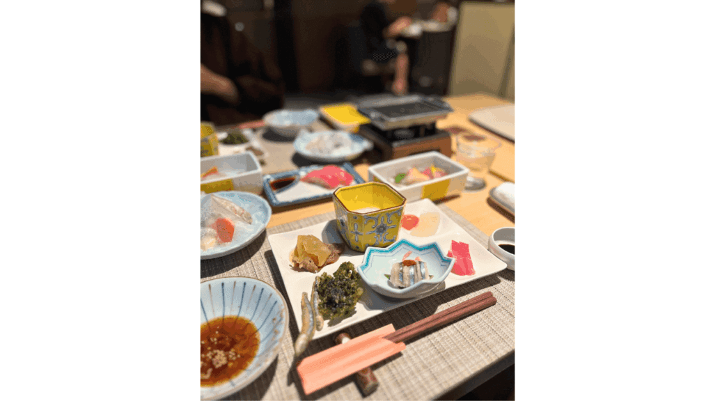 温泉旅館で贅沢ディナー